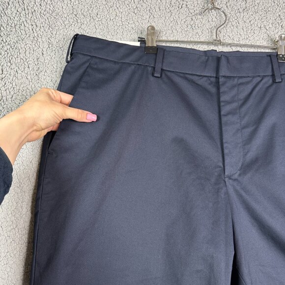 Uniqlo Short Men Size XXL Navy Blue Strech Slim Fit Short Cotton Twill 10" Insea - Picture 5 of 11